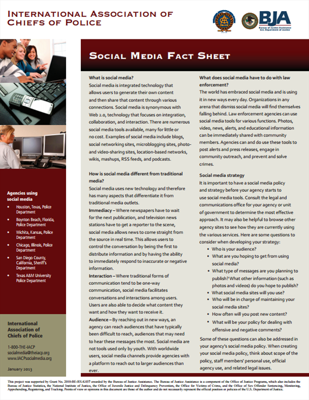 Social Media Fact Sheet - PSP Clearinghouse